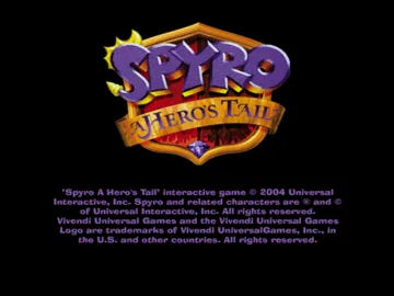 Spyro - A Hero's Tail screen shot title